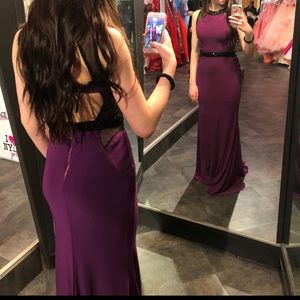 purple formal dress
